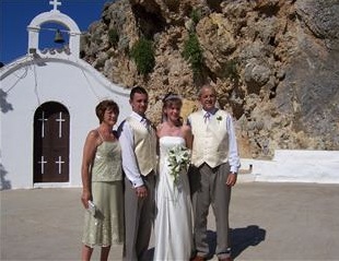 Wedding at St.Paul's Church in Lindos